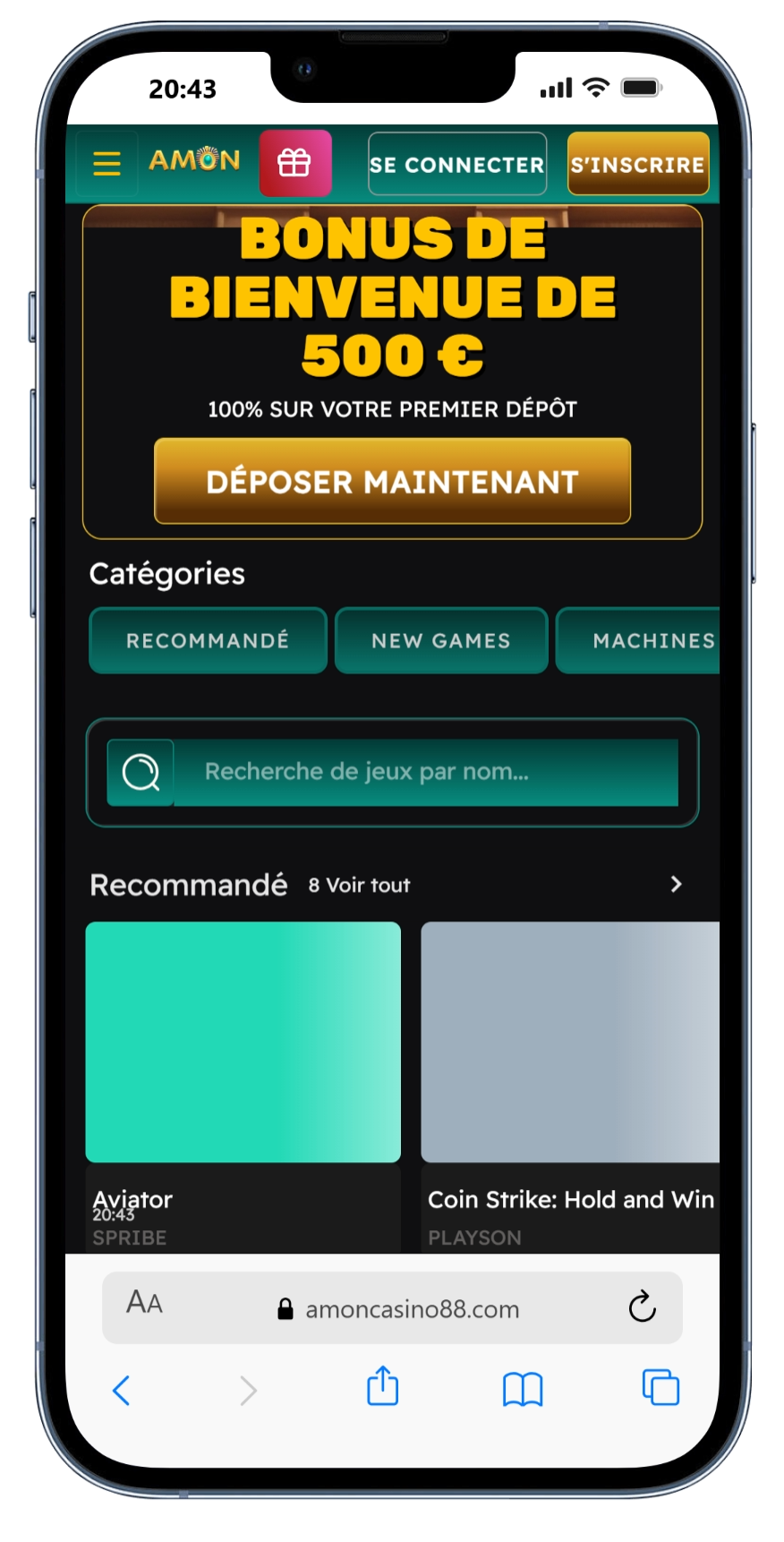 Amon Casino — version mobile